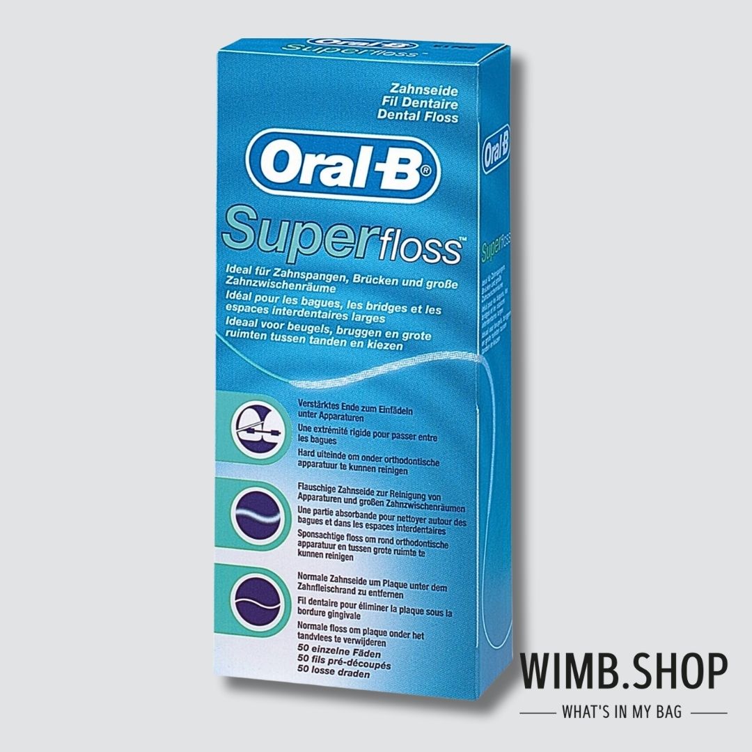 Oral-B Super Floss: Die 3-in-1-Zahnseide für Zahnspangen, Brücken und breite Zahnzwischenräume
