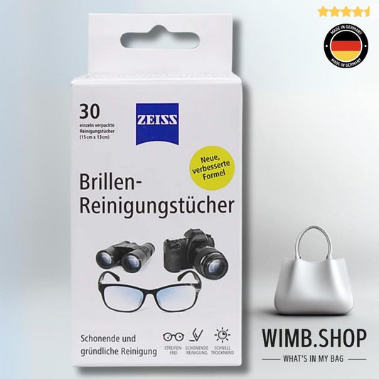 Zeiss Brillen Reinigungstücher – 30 Stück, einzeln verpackt, mit neuer Rezeptur