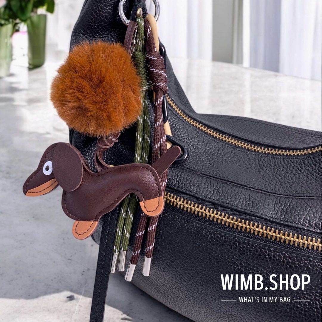 Taschenanhänger & Schlüsselanhänger – Hund mit Pompon 🐾✨