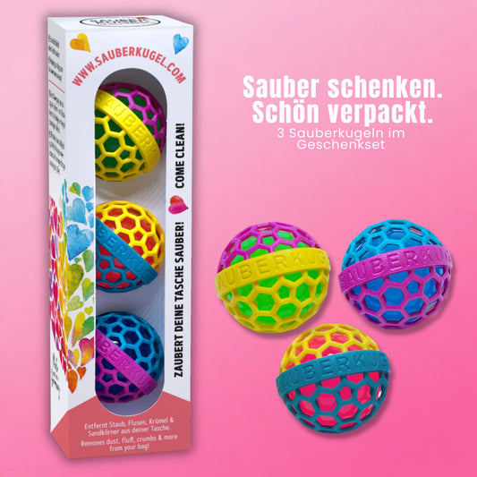 🎁 Bestseller Geschenkbox mit 3 Sauberkugeln