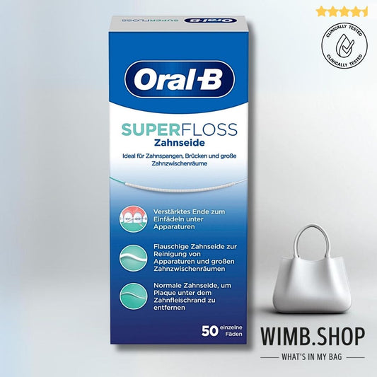 Oral-B Super Floss: Die 3-in-1-Zahnseide für Zahnspangen, Brücken und breite Zahnzwischenräume