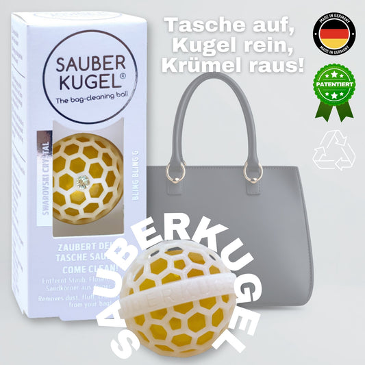 SAUBERKUGEL - TASCHENREINIGER - BLING BLING G. mit echtem Swarovski Kristall