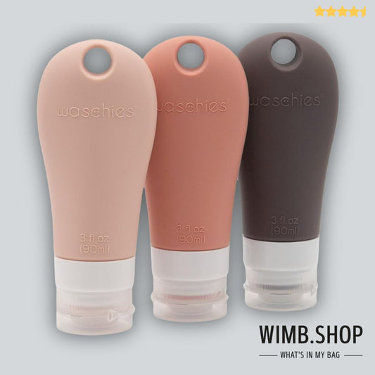 Waschies Travel Bottles - Reusable travel bottles for environmentally conscious adventurers