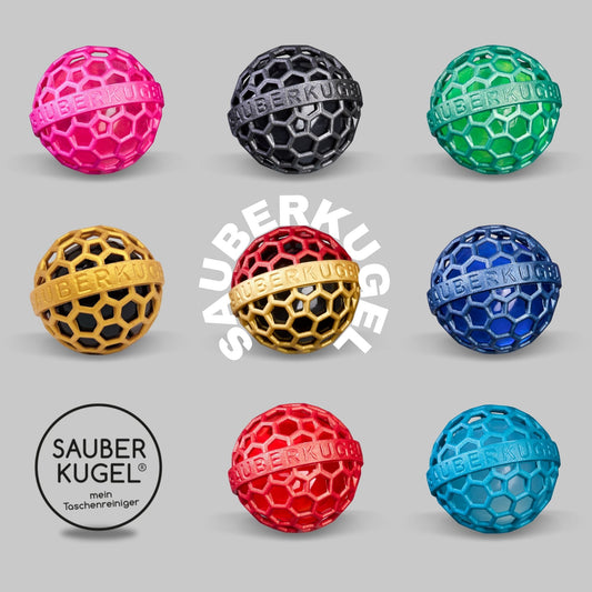 NEU! IM SET SPAREN - ALLE 8 SAUBERKUGEL LIEBLINGSFARBEN AUF EINMAL (EINZELN VERPACKT, PERFEKT ZUM VERSCHENKEN)
