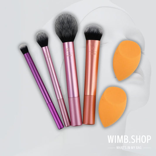 Real Techniques Everyday Essentials Makeup Pinsel-Set mit Miracle Complexion Schwamm