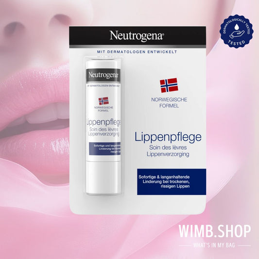 Neutrogena lip care (4.8 g), lip care stick with glycerin for dry cracked lips, caring lipstick with a rich formula for fast and persistent care