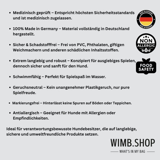 The perfect dog ball for active and game -loving dogs - 100% made in Germany - free of pollutants