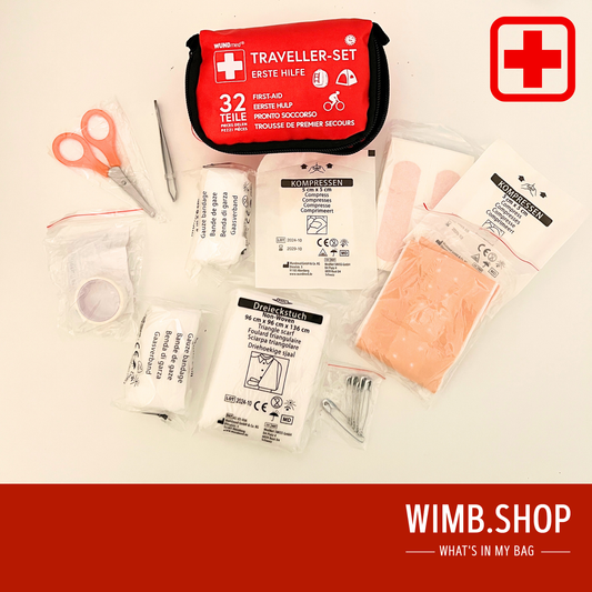 🩹 Erste Hilfe Traveller-Set, 32-teilig – Kompaktes Erste Hilfe Set für unterwegs