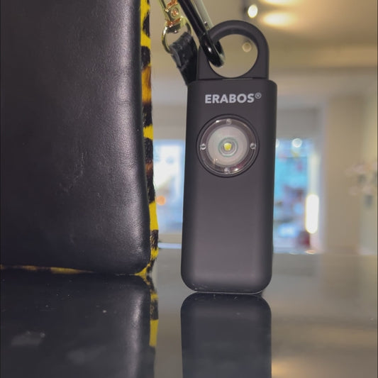 Self-defense siren keychain-personal alarm with strobo-icing light for women & seniors-compact & loud for security on the go